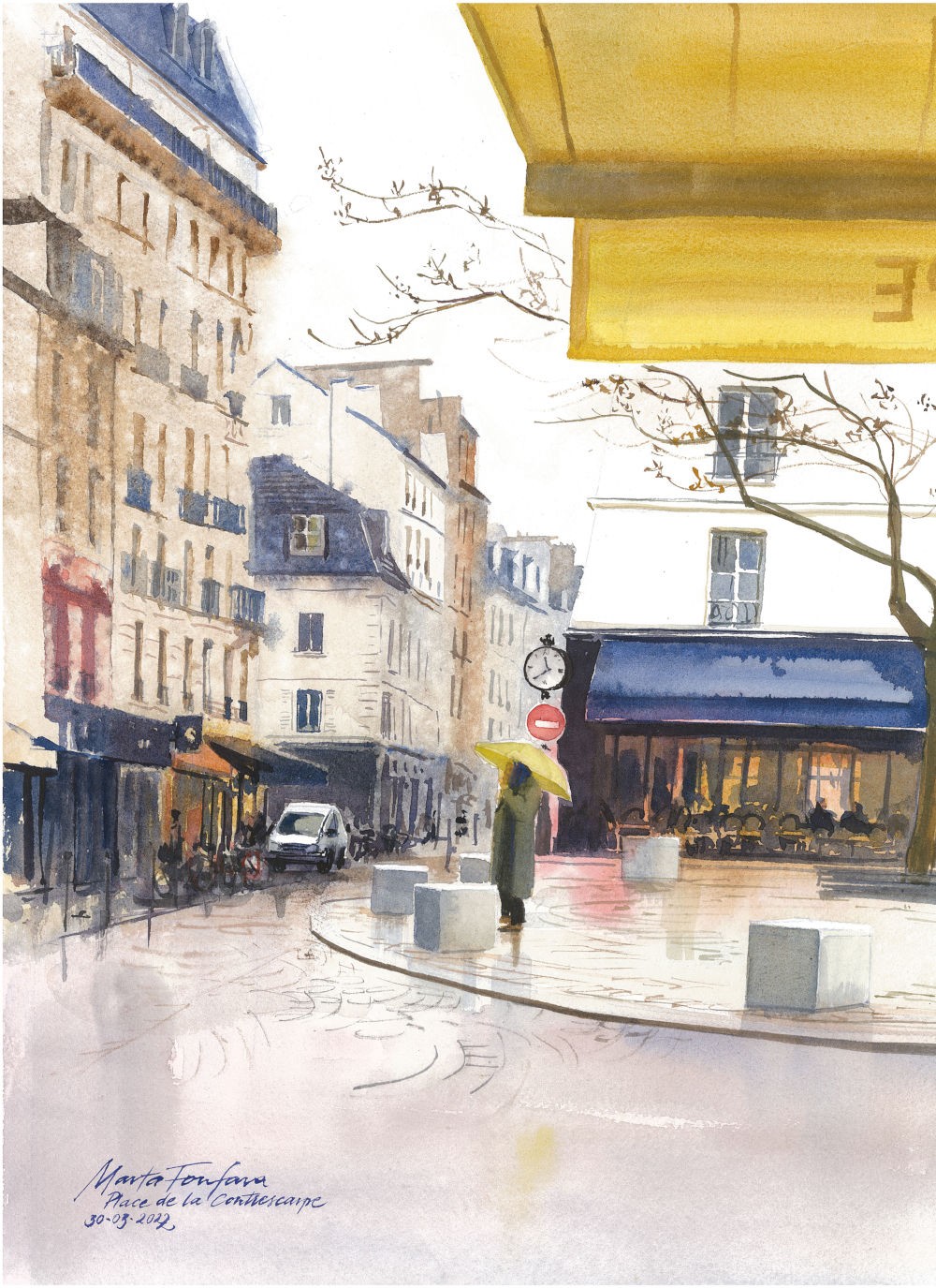Place de la Contrescarpe en hiver